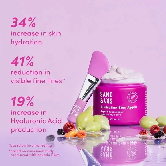 💗SAND & SKY Australian Emu Mask & GENERATION SKIN Brightening Plum Eye Patch
